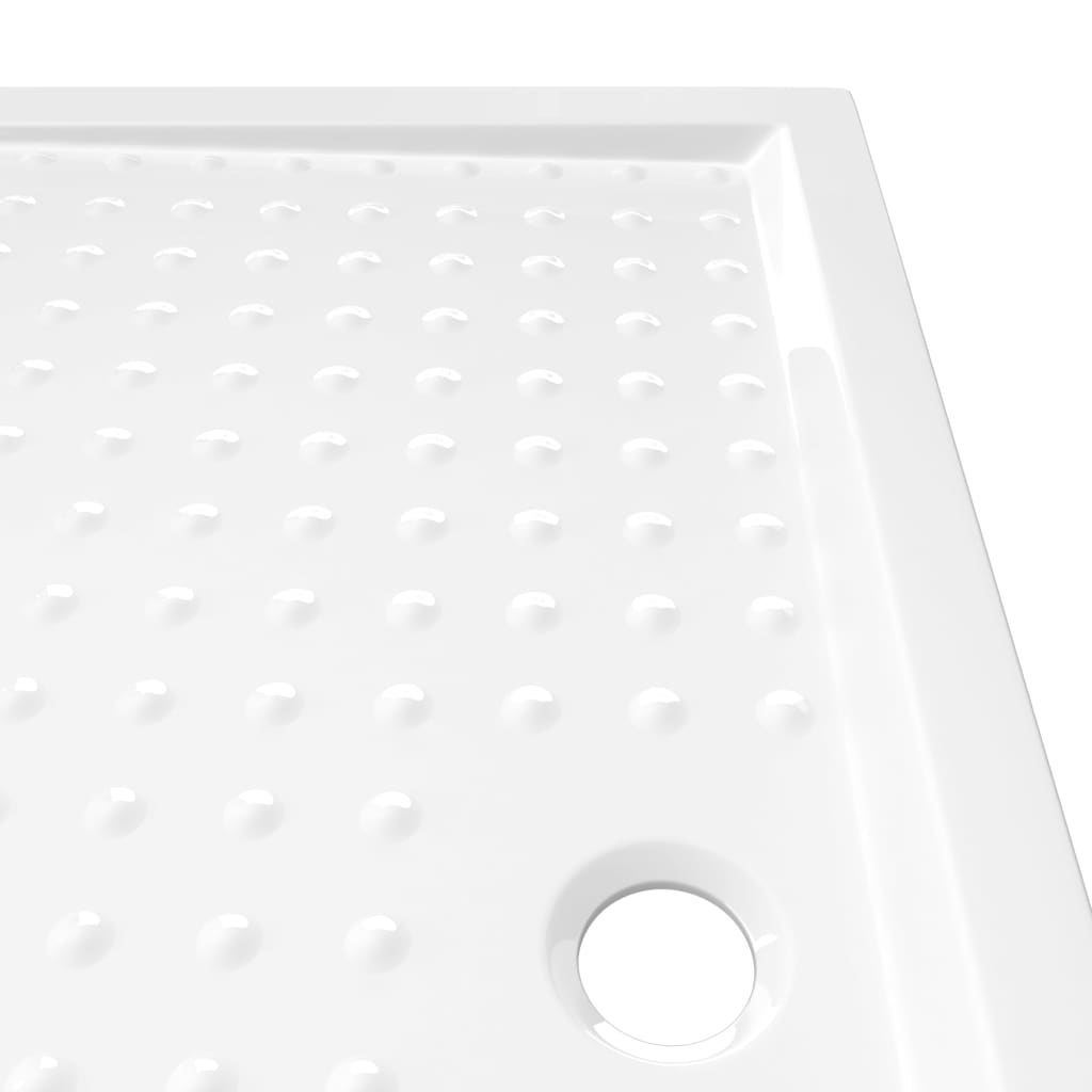 vidaXL Plato de ducha con puntos ABS blanco 80x120x4 cm