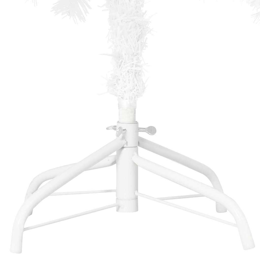 vidaXL Árbol artificial de Navidad con hojas realistas blanco 120 cm