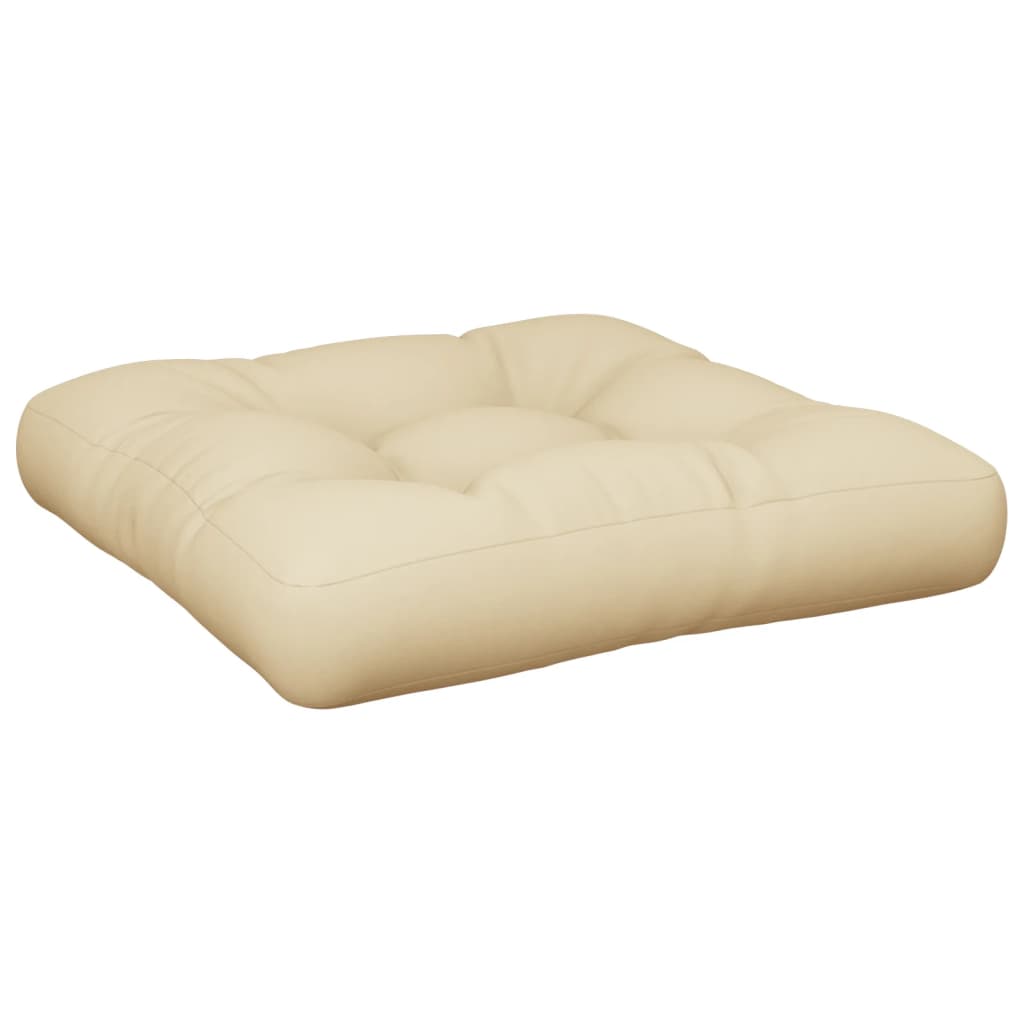 vidaXL Cojín para sofá de palets de tela beige 60x60x12 cm