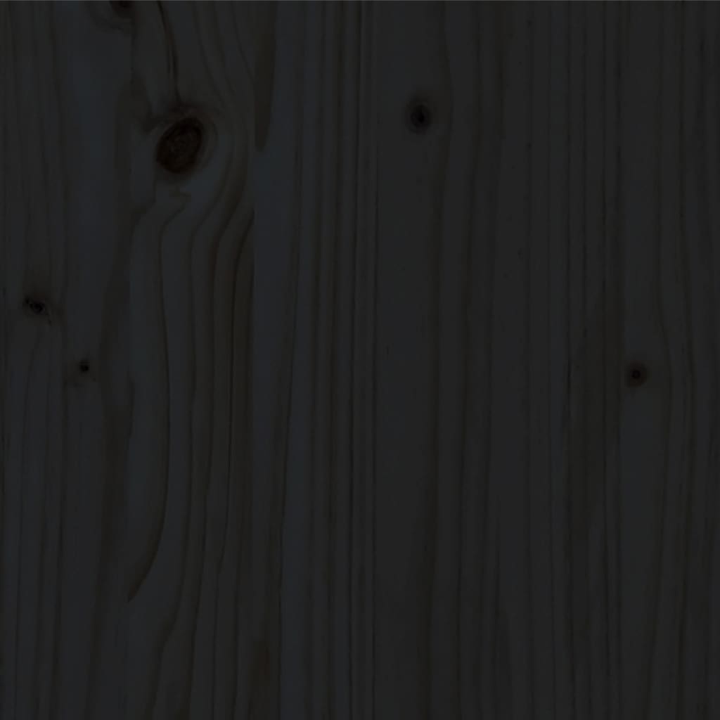 vidaXL Estructura de cama madera maciza de pino negro 140x190 cm