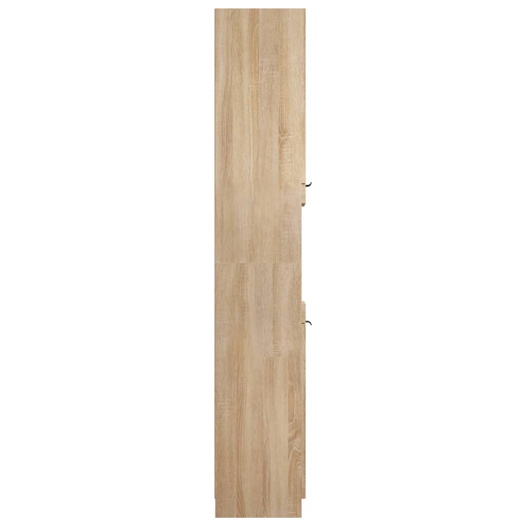 vidaXL Armario de baño madera contrachapada roble Sonoma 32x34x188,5cm
