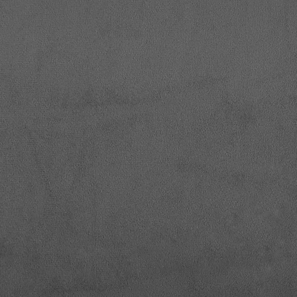 vidaXL Silla de comedor giratoria de terciopelo gris oscuro