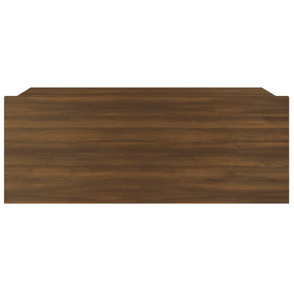 vidaXL Mesita de noche flotante madera roble marrón 40x30x15 cm