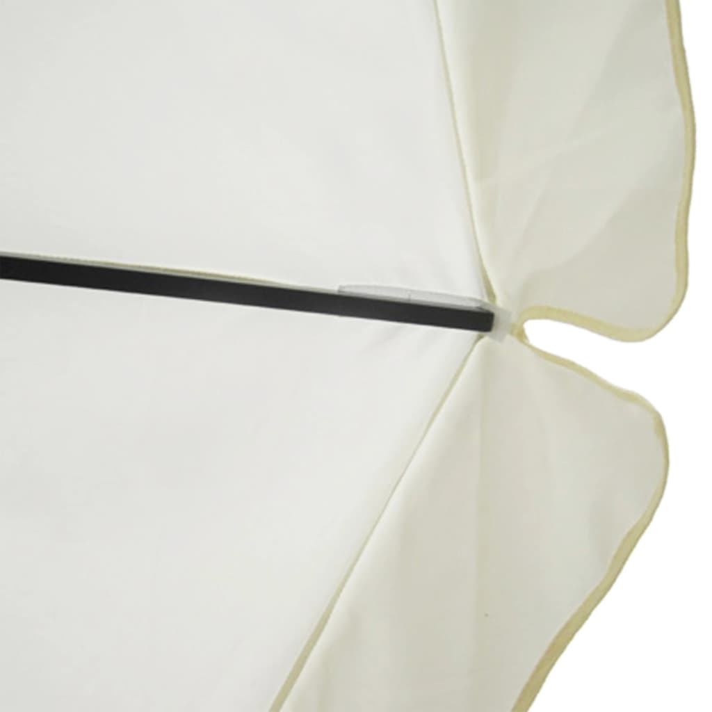 vidaXL Sombrilla blanca aluminio 500 cm