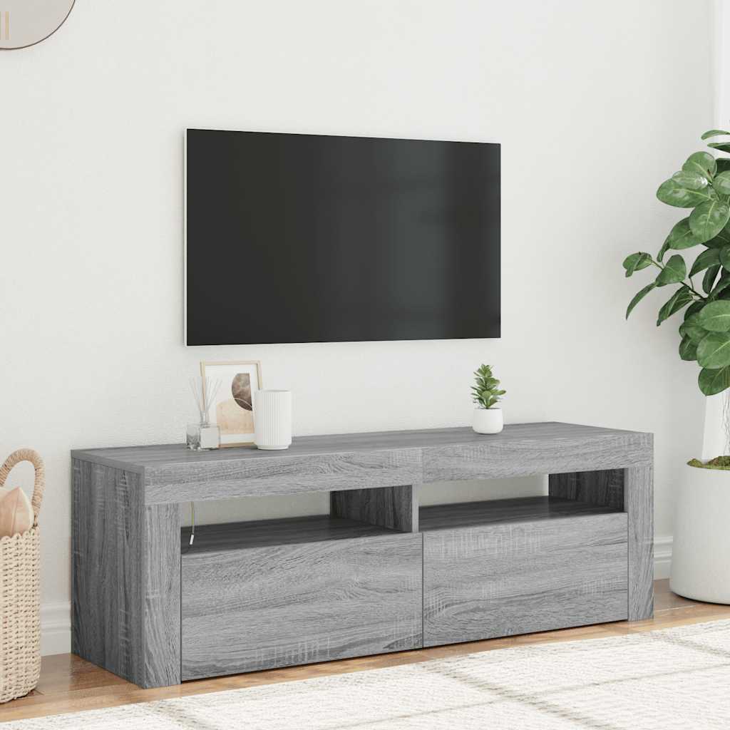 YOSOO Meuble TV avec lumières LED Sonoma gris A3152760 LS008
