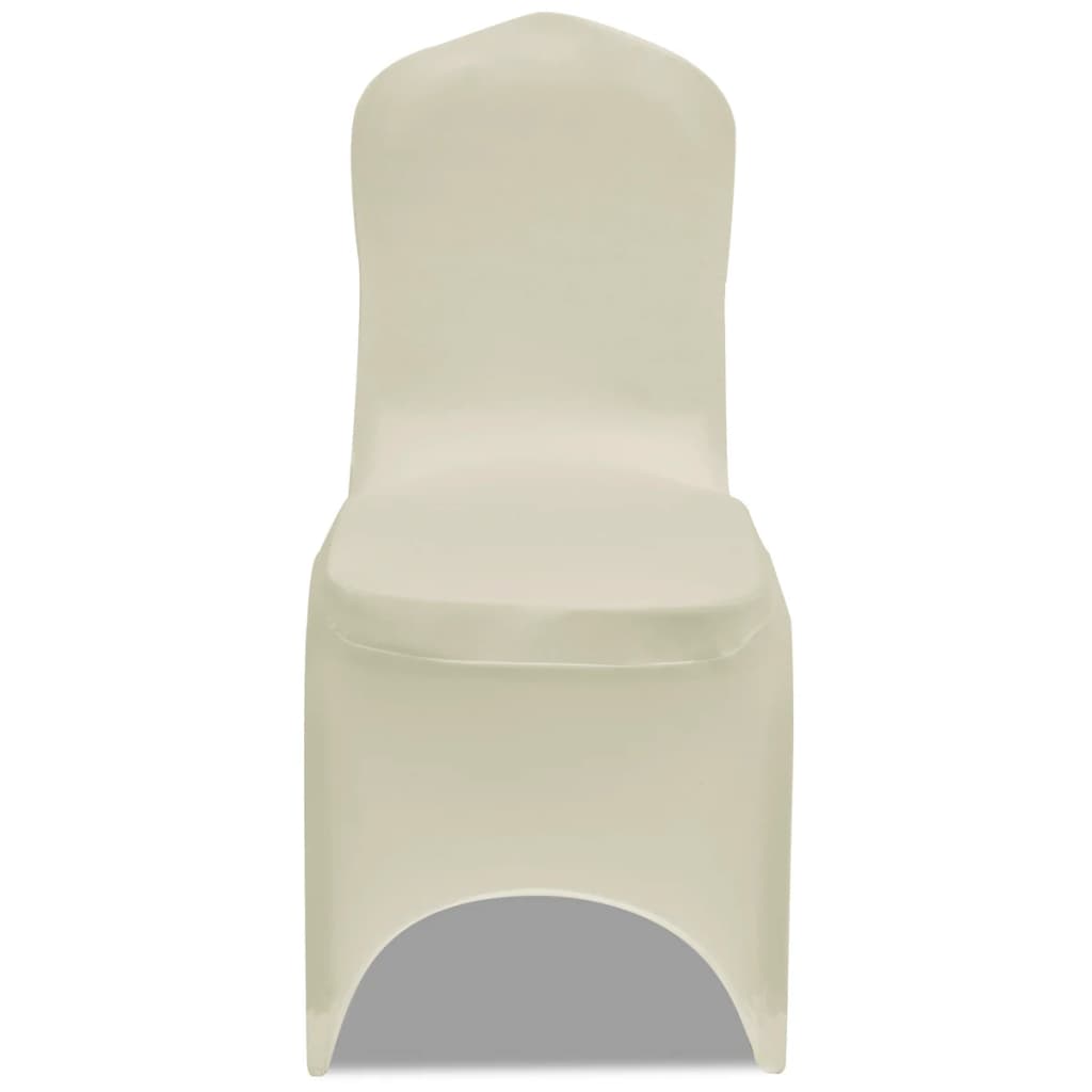 vidaXL Funda de silla elástica 18 unidades color crema