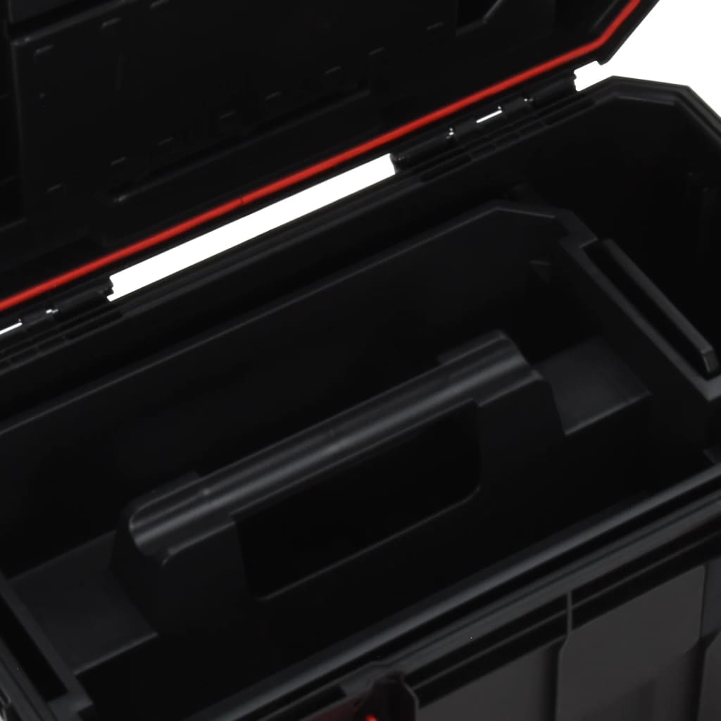 vidaXL Caja de herramientas negra y roja 45x28x26,5 cm