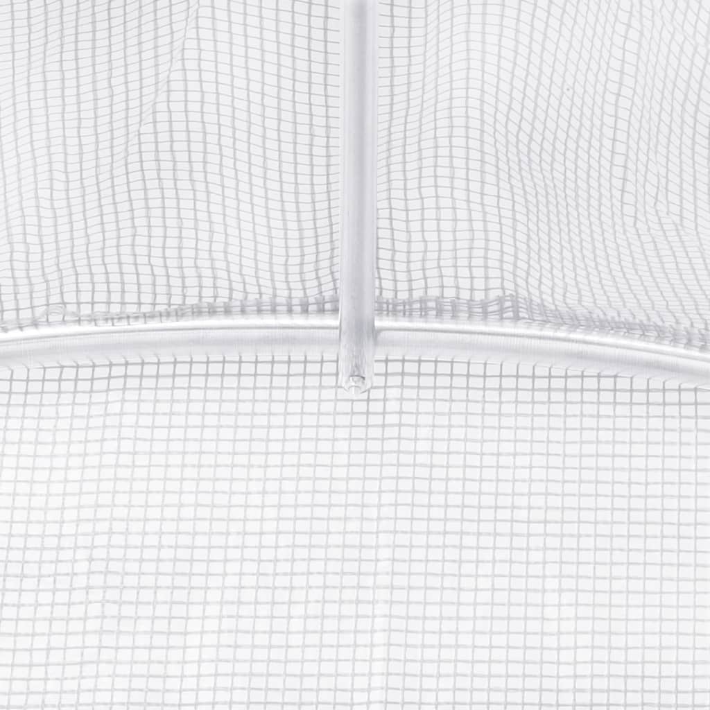 vidaXL Invernadero con estructura de acero blanco 4 m² 2x2x2 m