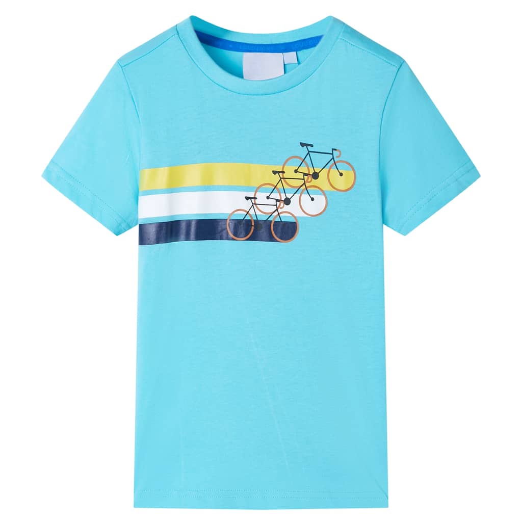 Camiseta infantil de manga corta color aguamarina 92
