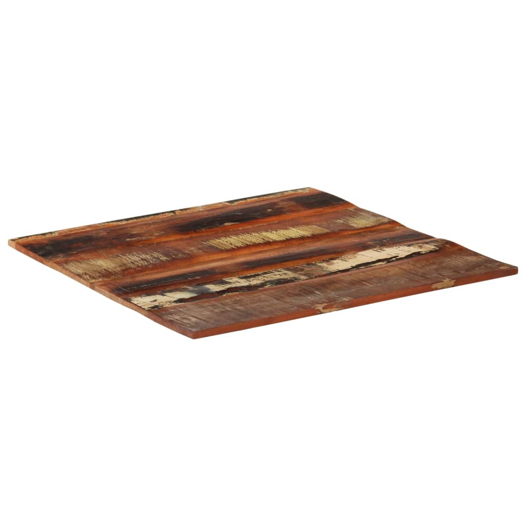 vidaXL Tablero mesa cuadrada madera reciclada maciza 80x80 cm 15-16 mm