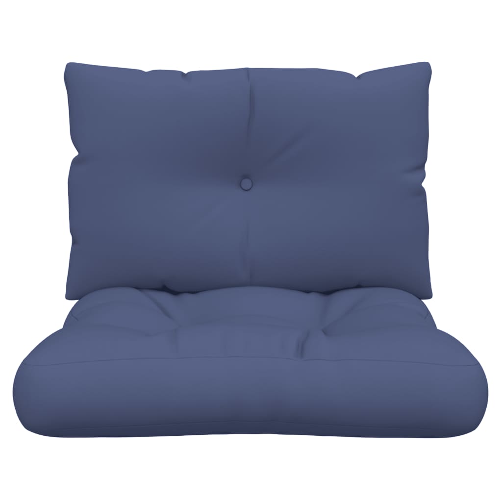vidaXL Set de cojines para sofá de palets tela azul marino 60x38x13 cm