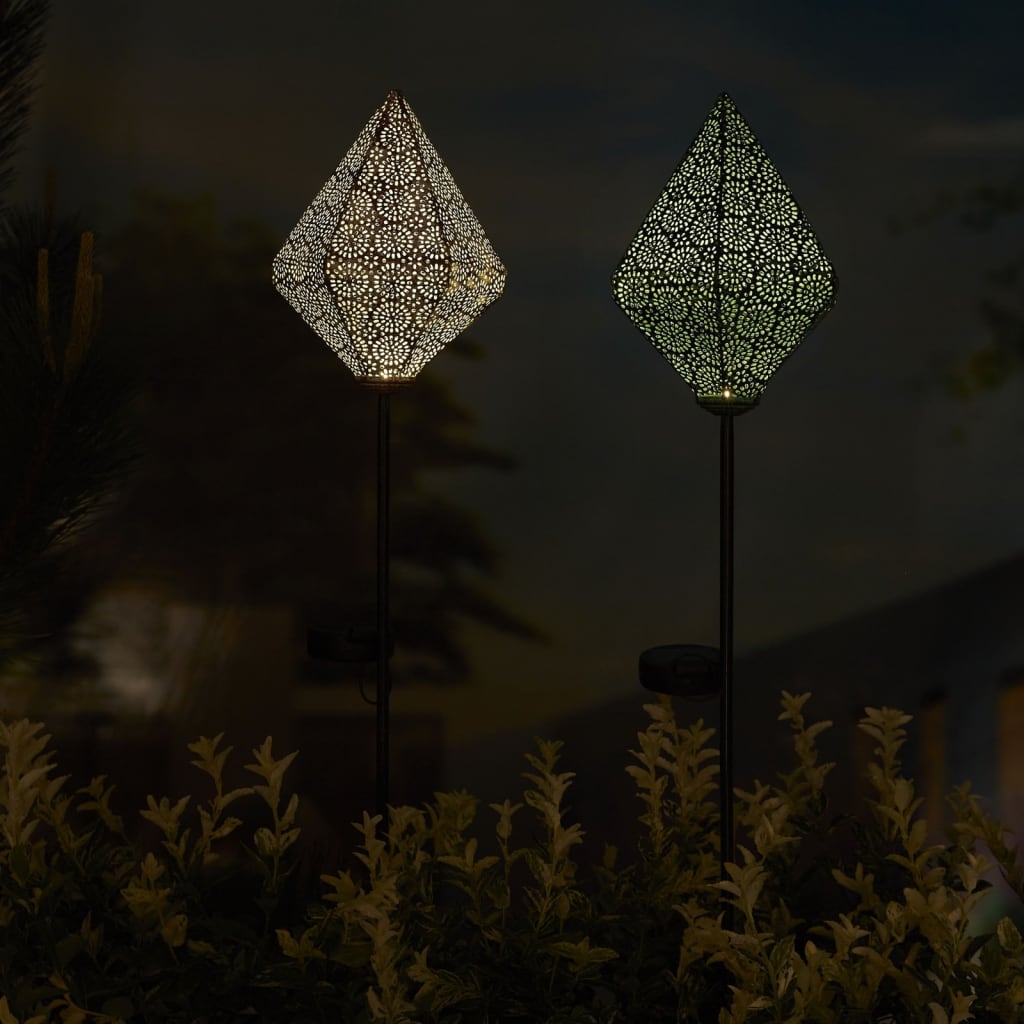 Luxform Lámpara solar LED de jardín Myra varilla oriental azul
