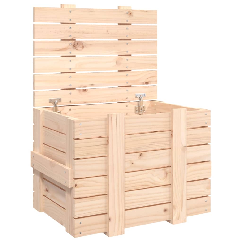 vidaXL Caja de almacenaje madera maciza de pino 58x40,5x42 cm