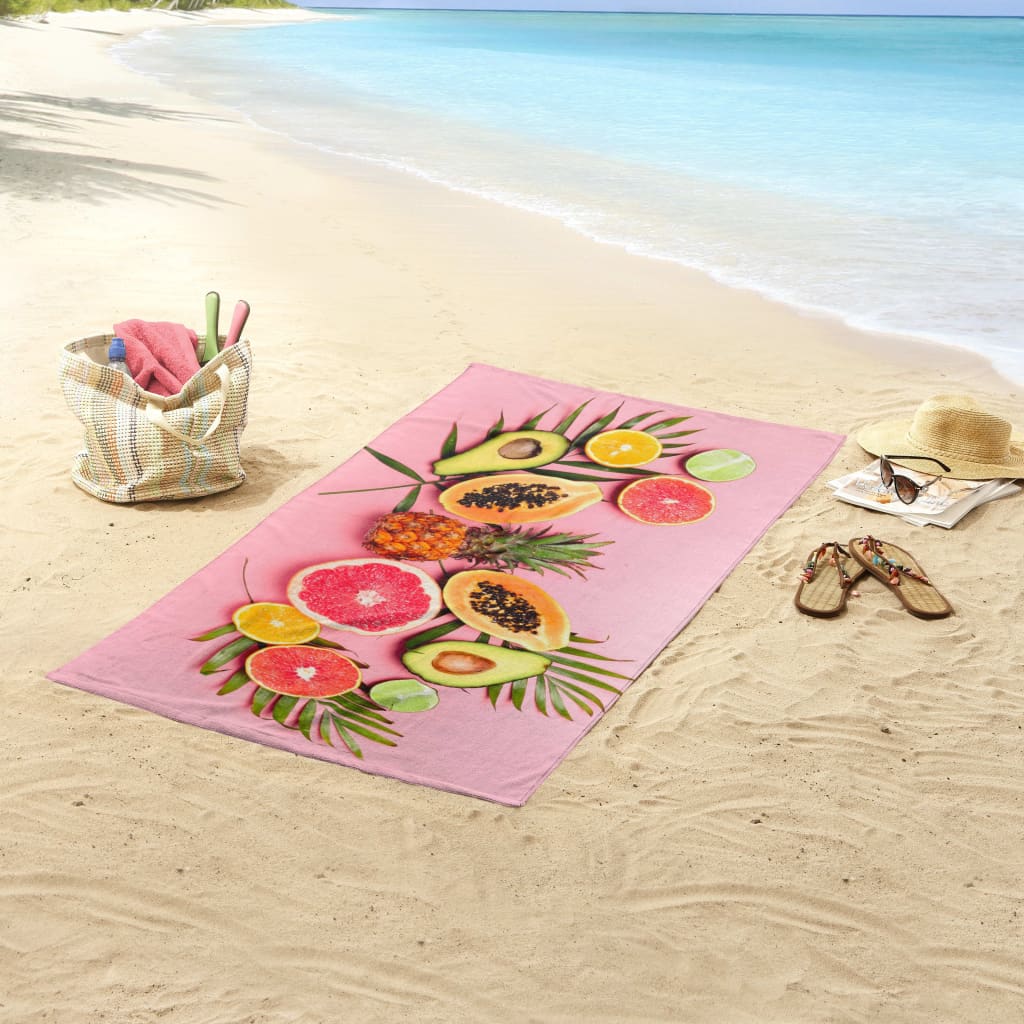 Good Morning Toalla de playa PINK FRUITS rosa 75x150 cm