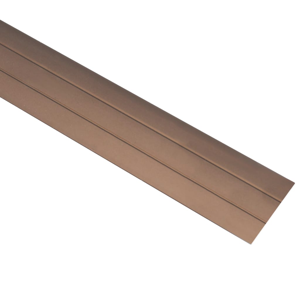 vidaXL Perfiles de suelo 5 unidades aluminio marrón 134 cm