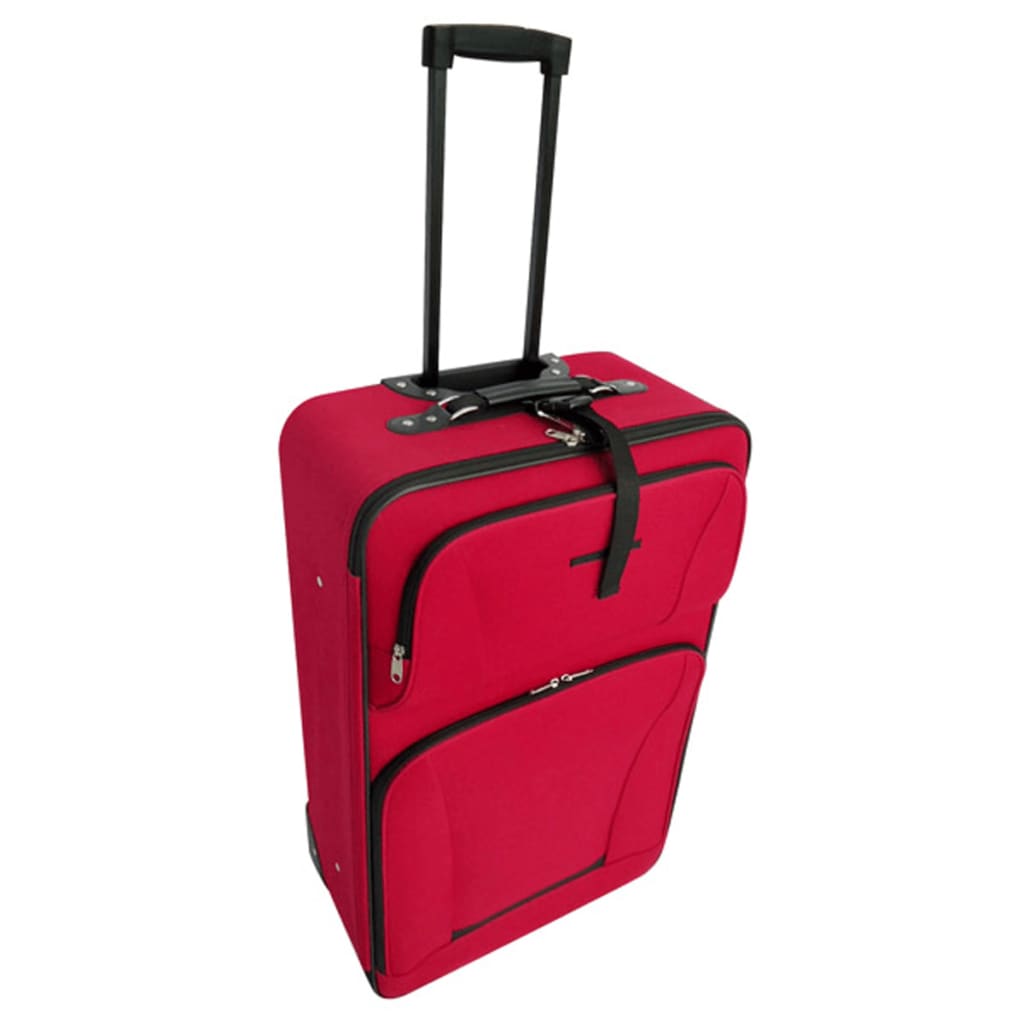 vidaXL Juego de maletas de viaje 5 piezas rojo
