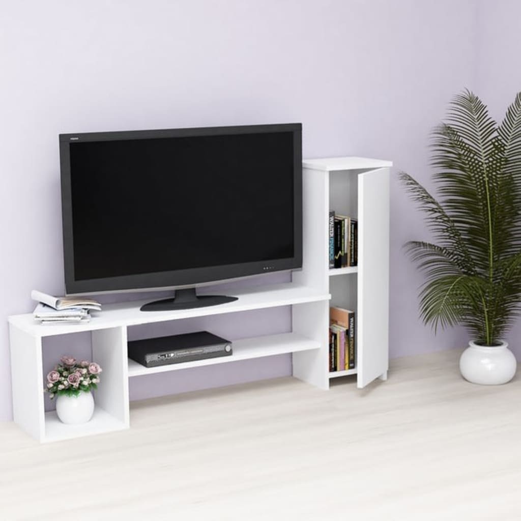 Homemania Mueble para TV Nice blanco 151x29,5x40/90 cm