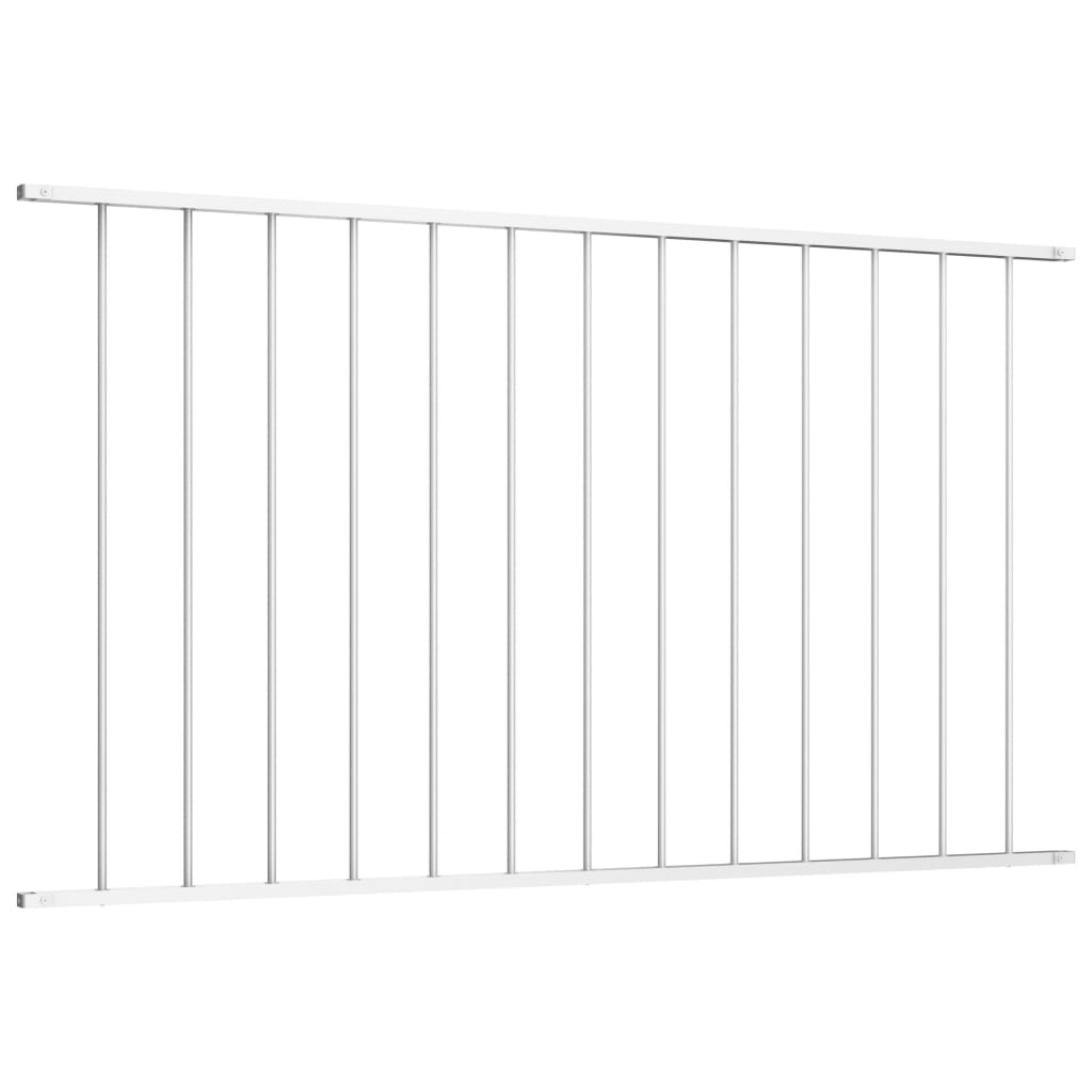 vidaXL Panel de valla con acero recubrimiento polvo blanco 1,7x1,25m