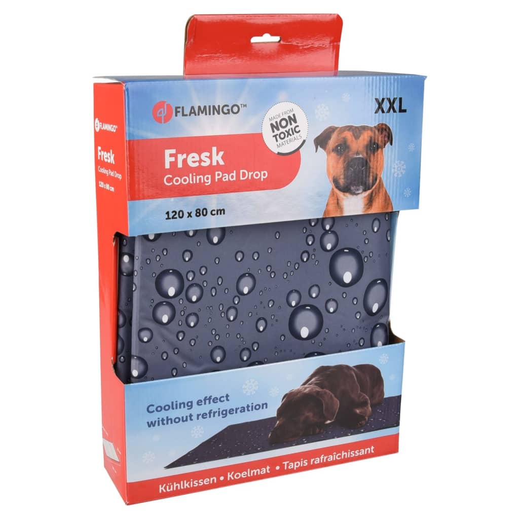 FLAMINGO Esterilla refrigerante perros Fresk Drop XXL 120x80 cm gris