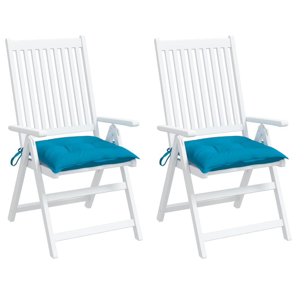 vidaXL Cojines de silla de jardín 2 uds tela Oxford azul 50x50x7 cm