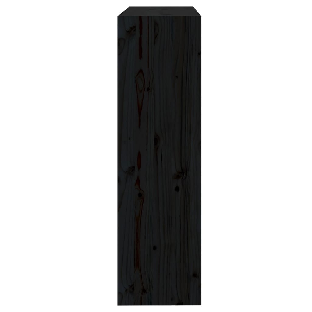 vidaXL Estantería/divisor de espacios madera pino negro 80x30x103,5 cm