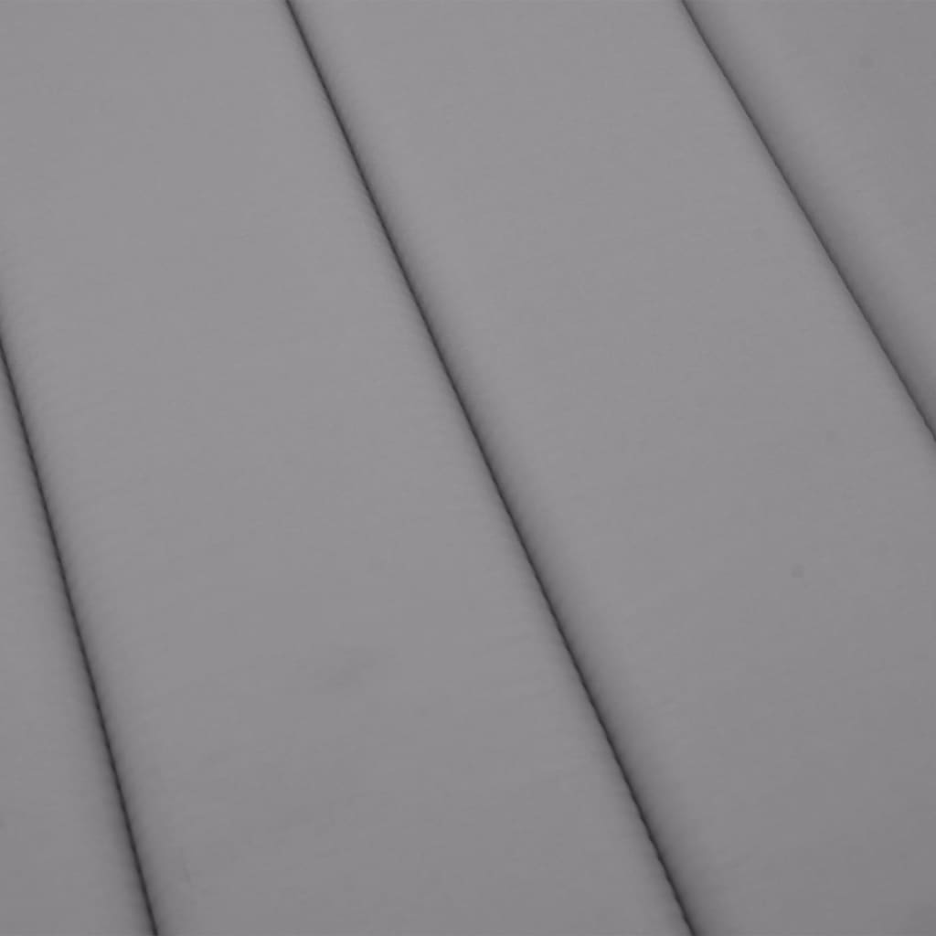 vidaXL Cojín de tumbona de tela Oxford gris 200x50x3 cm