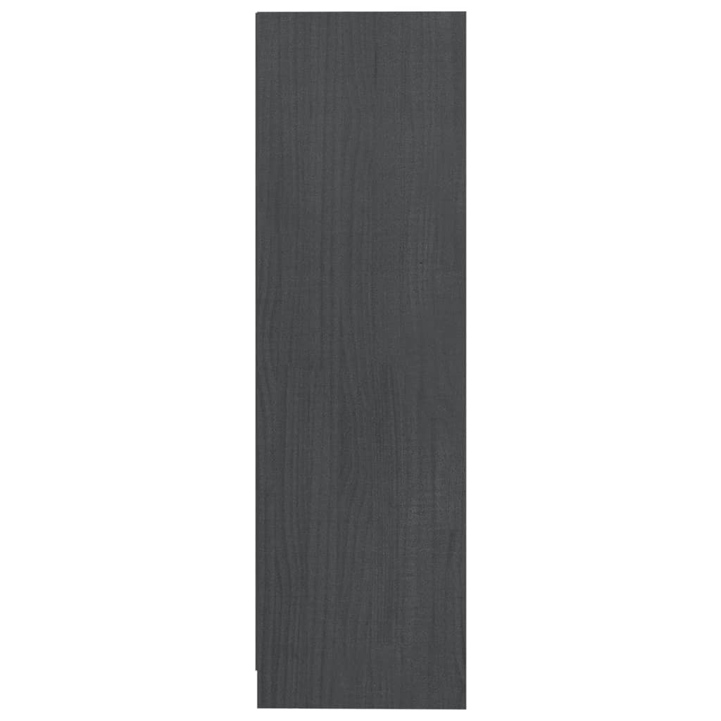 vidaXL Estantería de madera maciza de pino gris 70x33x110 cm