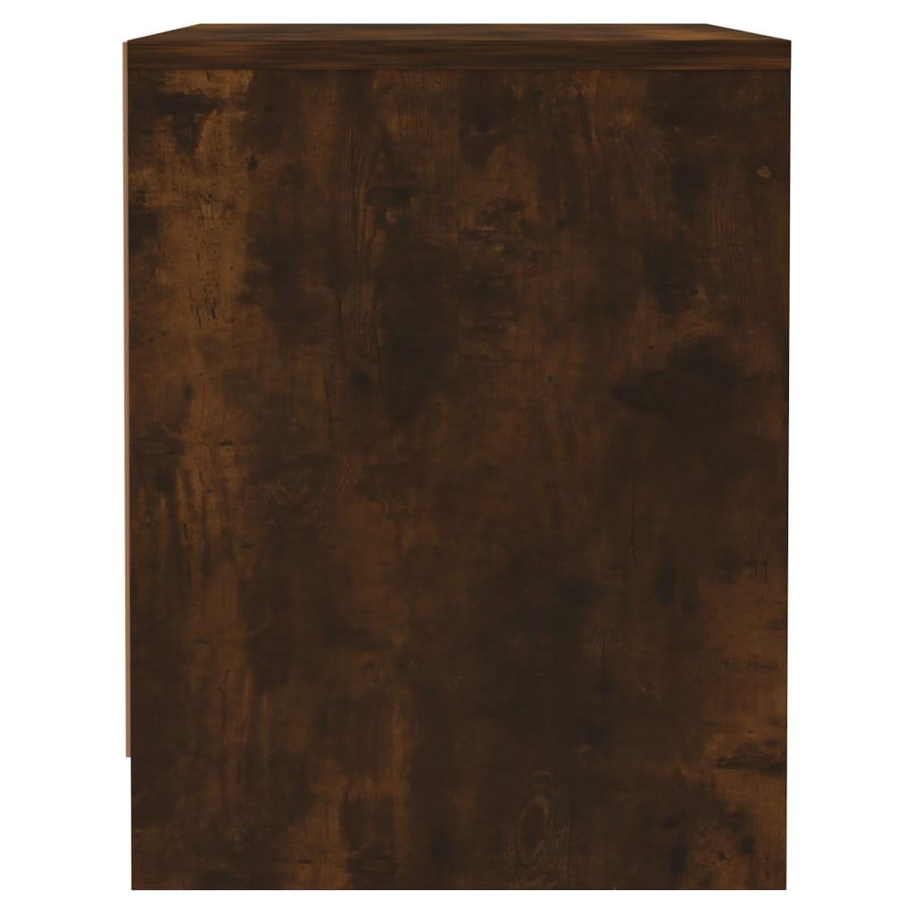 vidaXL Mesita de noche madera ingeniería roble ahumado 45x34x44,5 cm