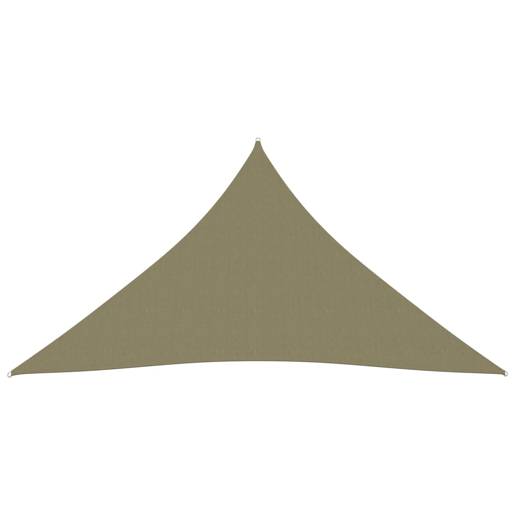 vidaXL Toldo de vela triangular tela Oxford beige 3x4x4 m