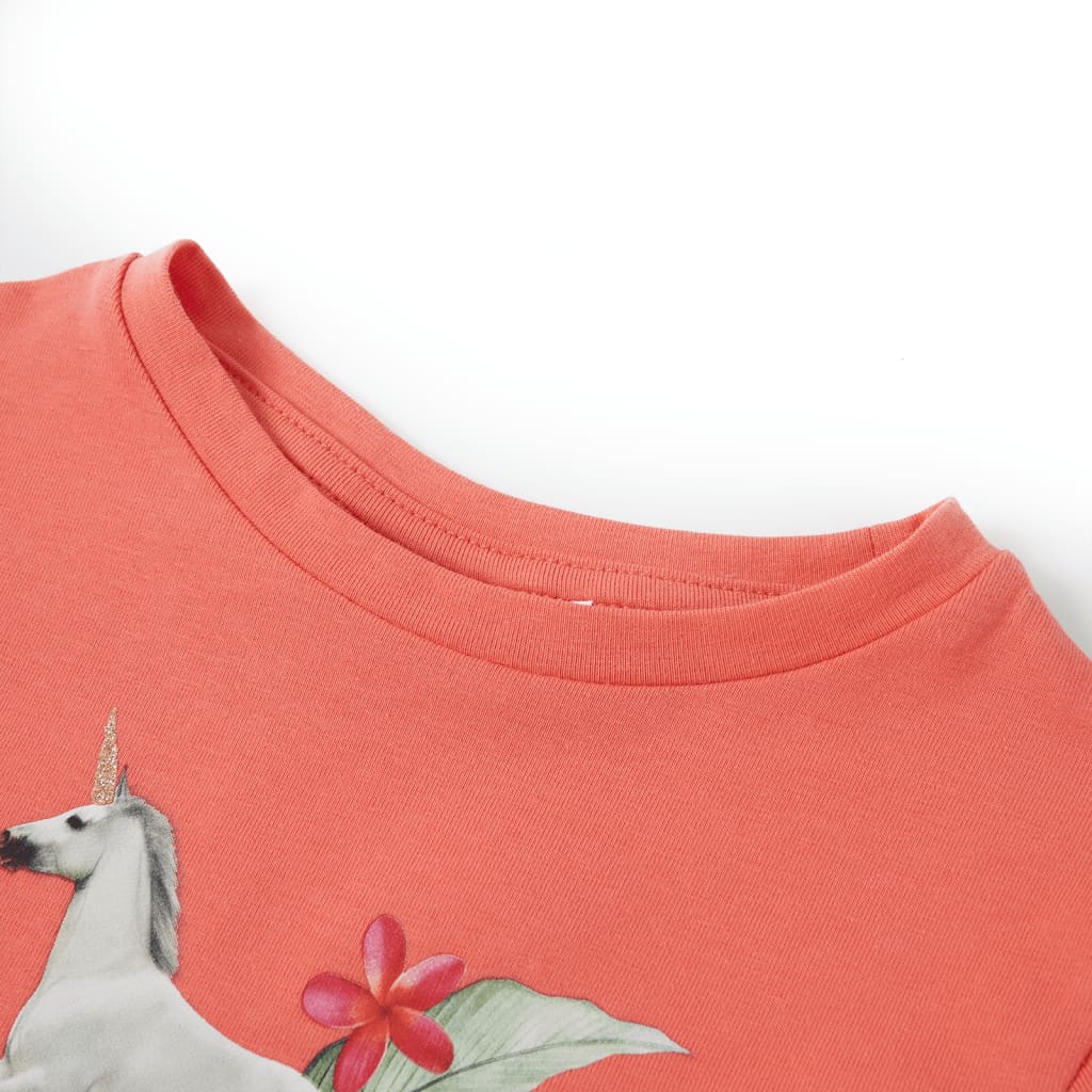 Camiseta infantil de manga corta coral 92