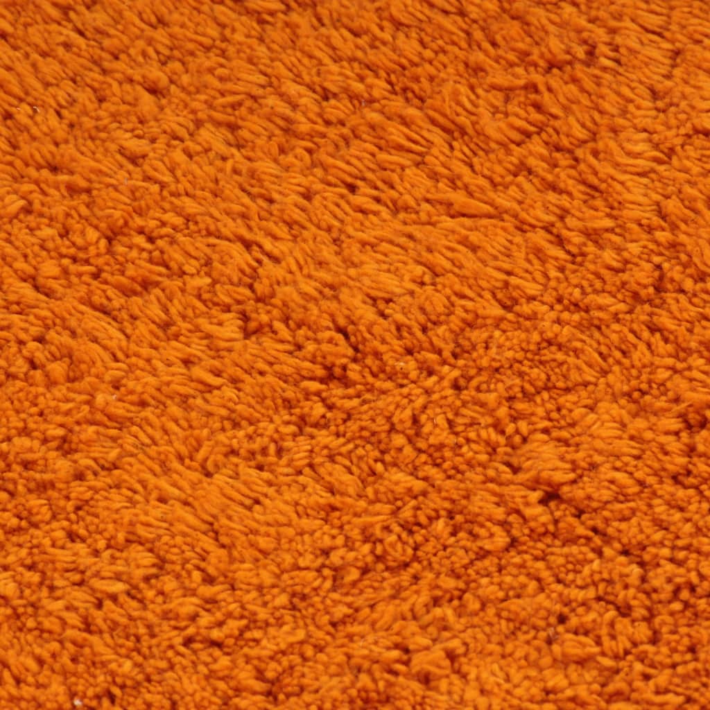 vidaXL Conjunto de alfombrillas de baño de tela 3 piezas naranja