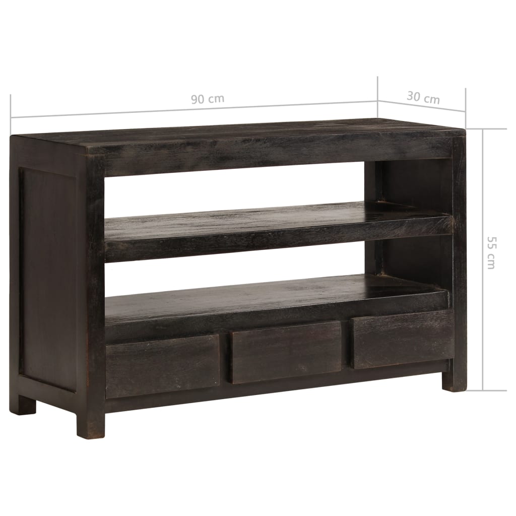 vidaXL Mueble para TV madera maciza acacia marrón oscuro 90x30x55 cm