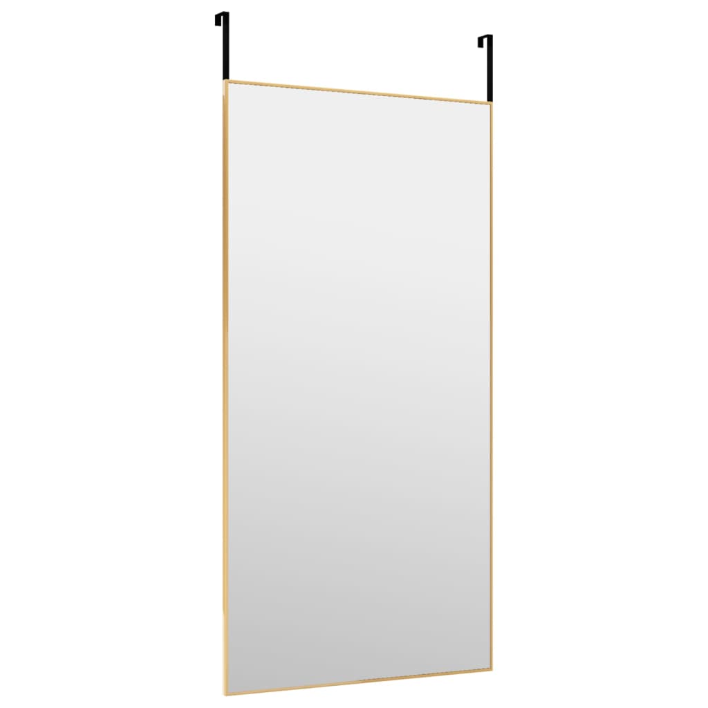 vidaXL Espejo de puerta cristal y aluminio dorado 50x100 cm