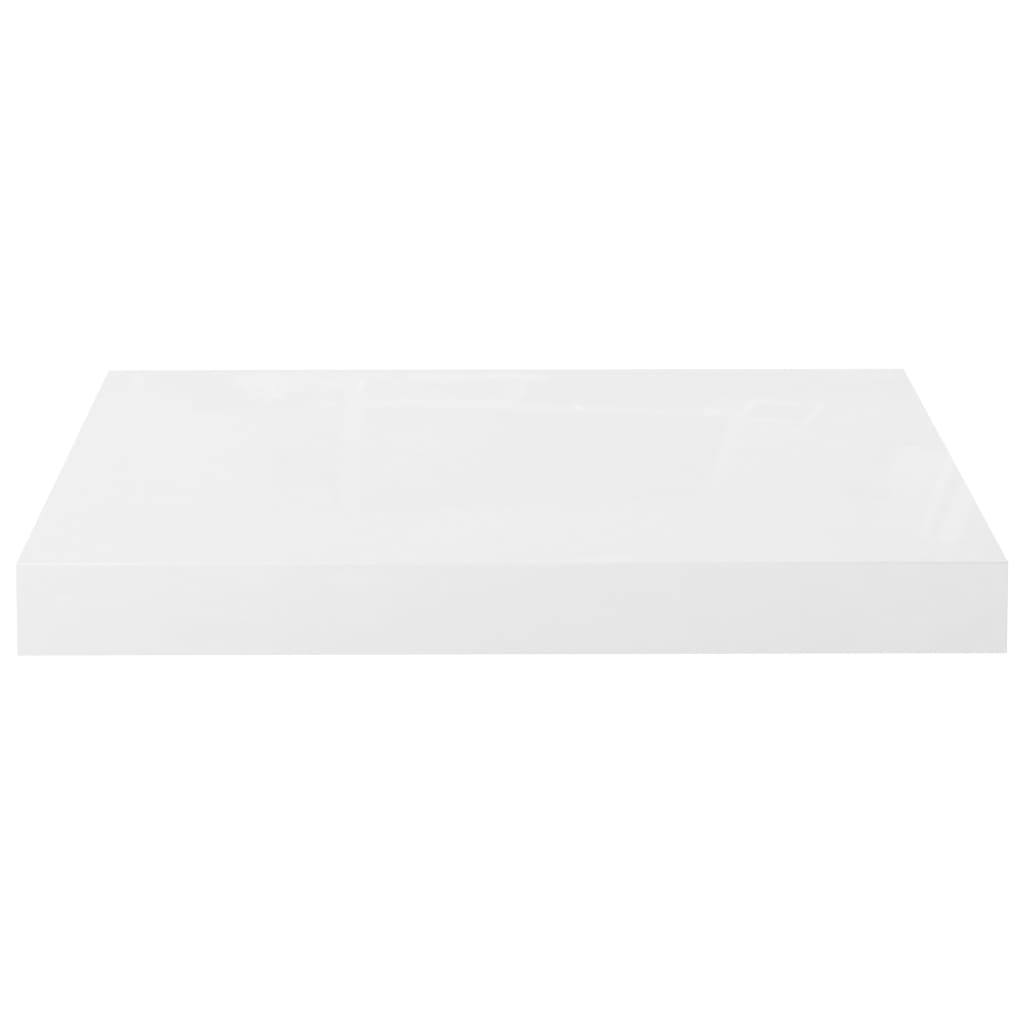 vidaXL Estante flotante de pared blanco brillante MDF 40x23x3,8 cm