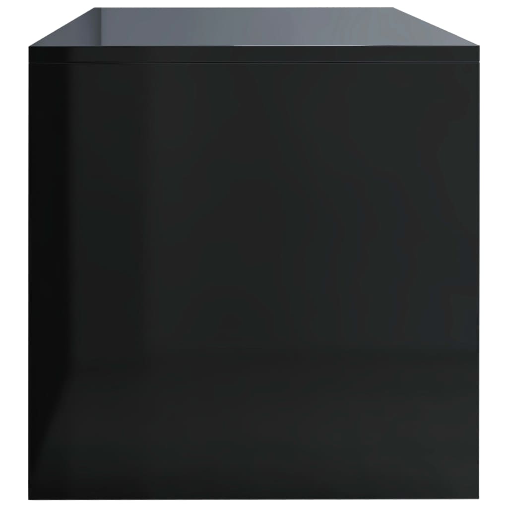 vidaXL Mueble de TV madera contrachapada negro brillante 120x40x40 cm
