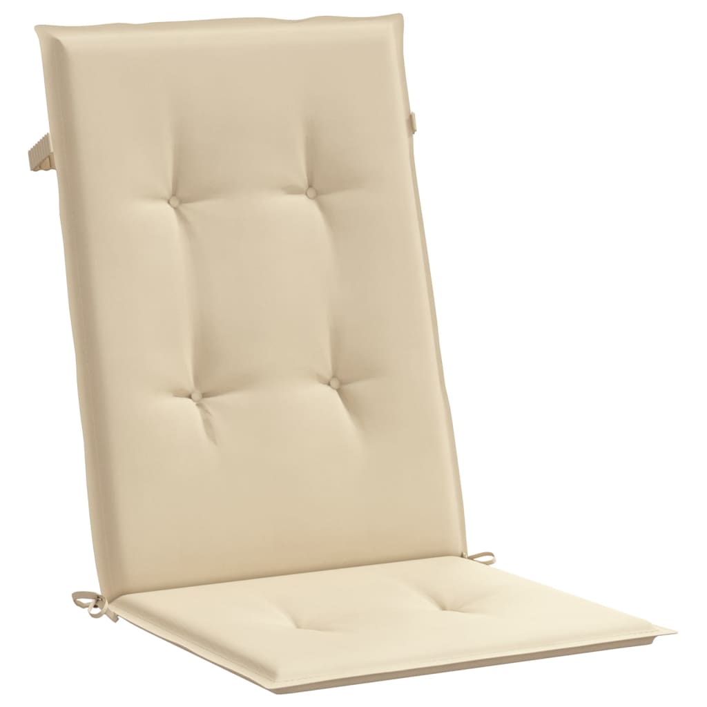 vidaXL Cojines para sillas de jardín 2 unidades beige 120x50x4 cm