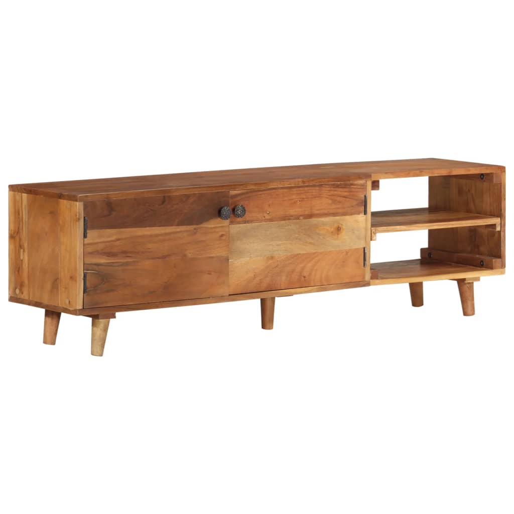 vidaXL Mueble de TV madera acacia con acabado miel 140x30x40 cm