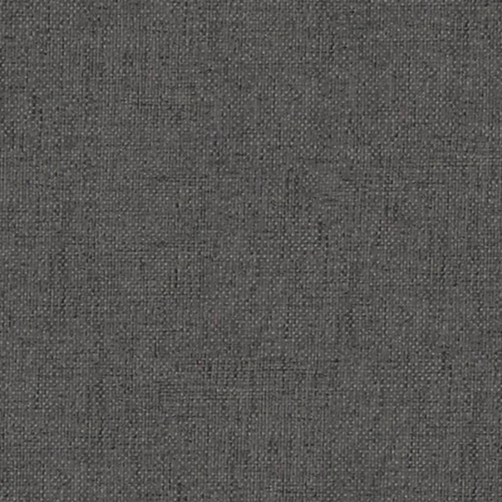 vidaXL Reposapiés de tela y cuero sintético gris oscuro 60x60x36 cm