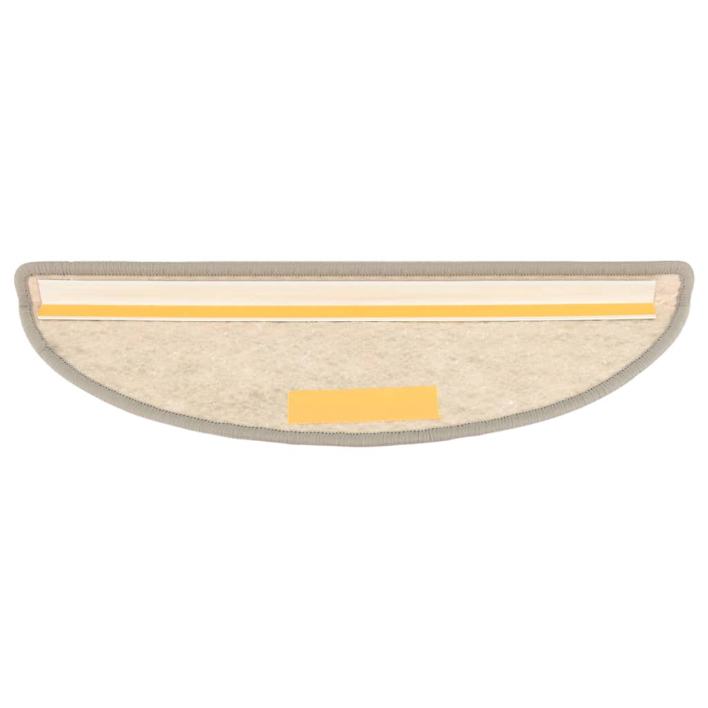 vidaXL Alfombrilla autoadhesiva escalera sisal 15 uds beige 56x20 cm