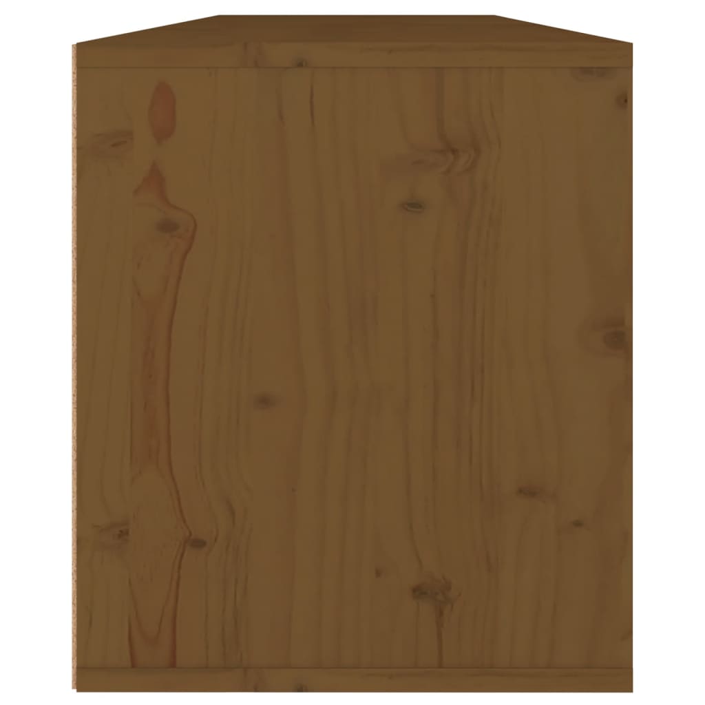 vidaXL Armarios pared 2 uds madera maciza pino marrón miel 60x30x35 cm