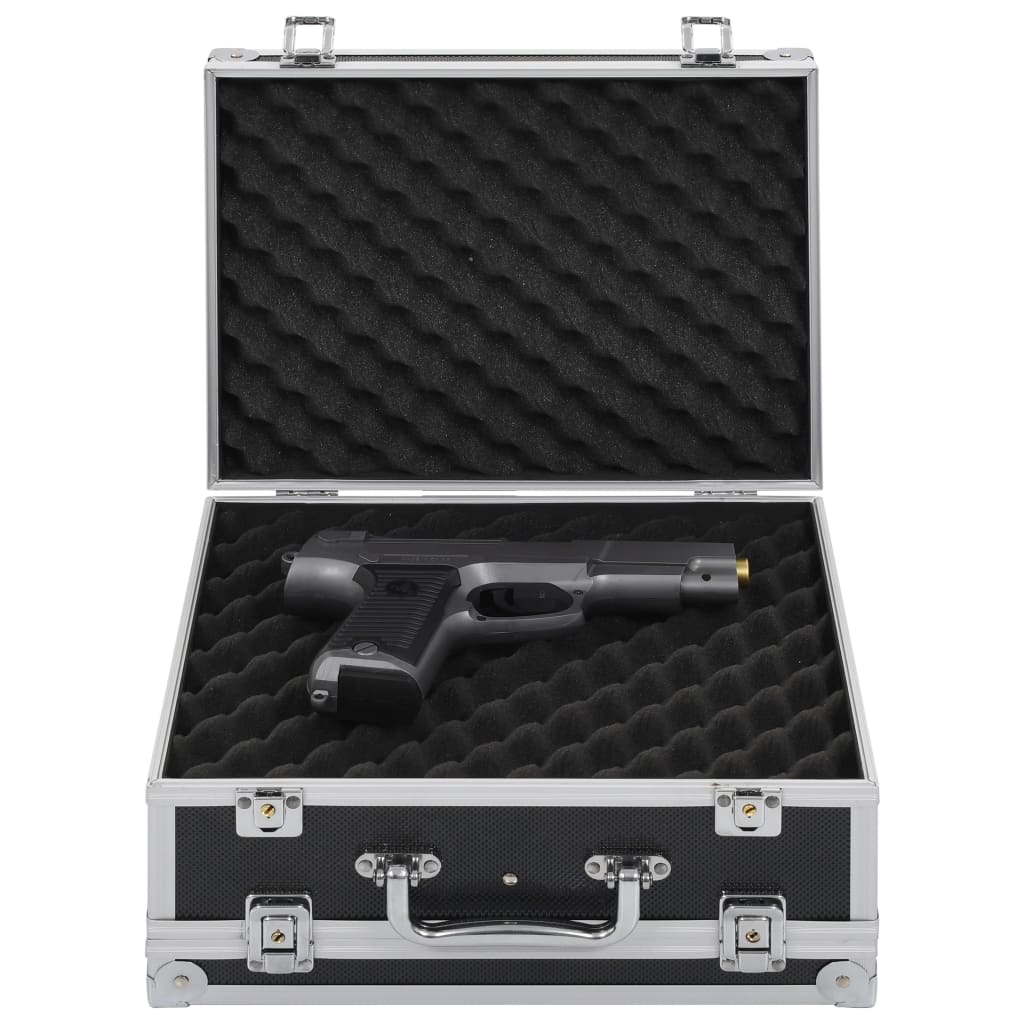 vidaXL Maletín para armas de aluminio y ABS negro