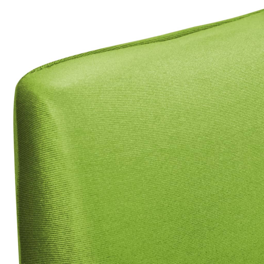 vidaXL Funda para silla elástica recta 6 unidades verde