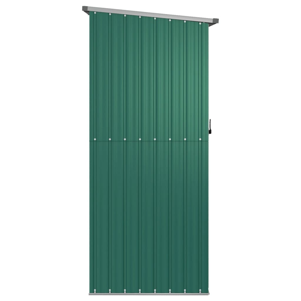 vidaXL Cobertizo de jardín acero galvanizado verde 180,5x97x209,5 cm