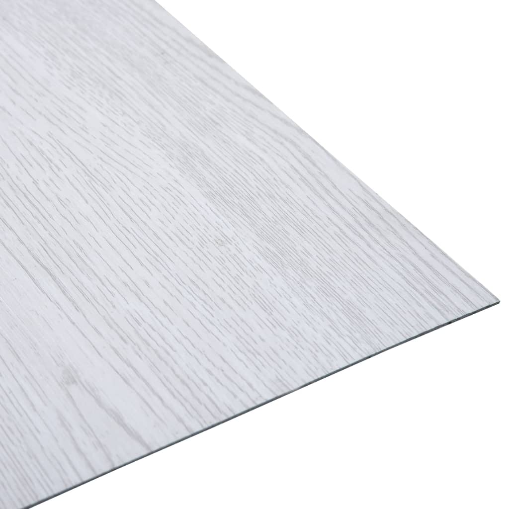 vidaXL Lamas para suelo autoadhesivas PVC blanco 5,11 m²