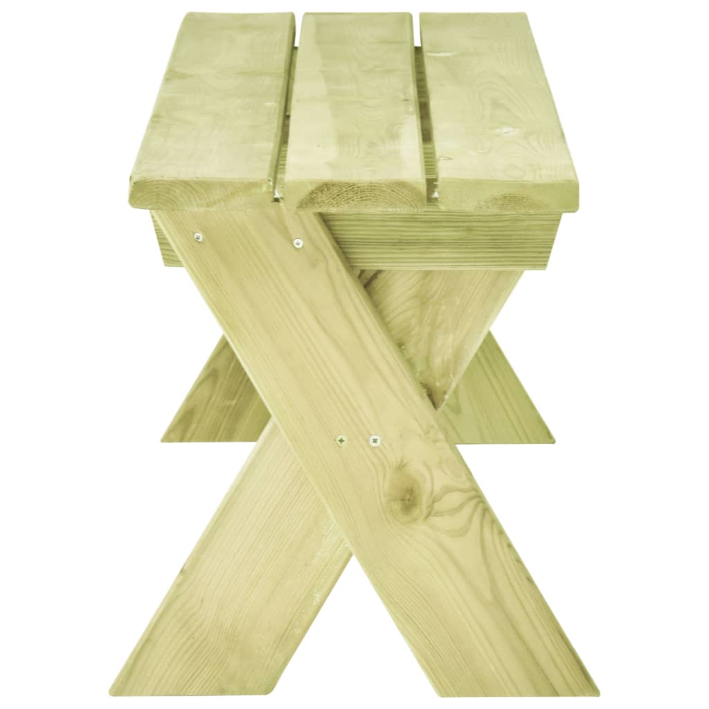 vidaXL Banco de jardín de madera de pino impregnada 170 cm