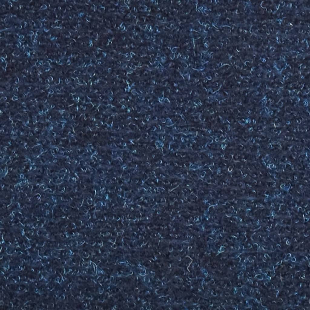 vidaXL Alfombrilla autoadhesiva escalera 10 uds 56x17x3 cm azul marino
