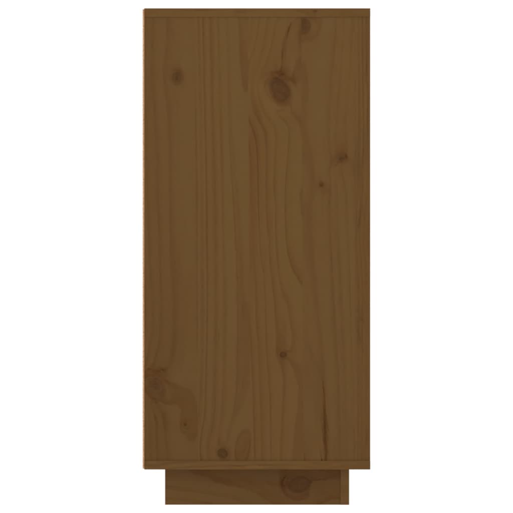 vidaXL Aparador de madera maciza de pino marrón miel 111x34x75 cm