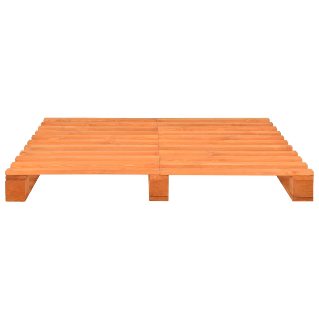 vidaXL Estructura de cama de palés madera maciza pino marrón 160x200cm
