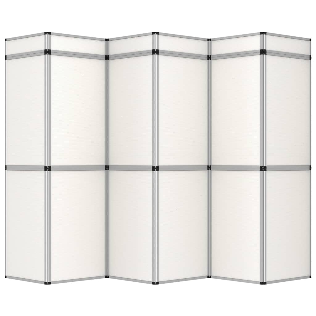 vidaXL Cartelera de exposición plegable 18 paneles blanco 362x200 cm