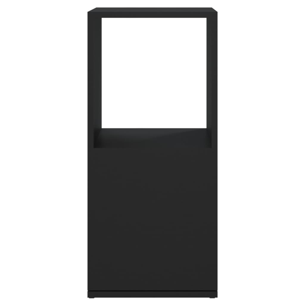 vidaXL Armario giratorio aglomerado negro 34,5x34,5x75,5 cm